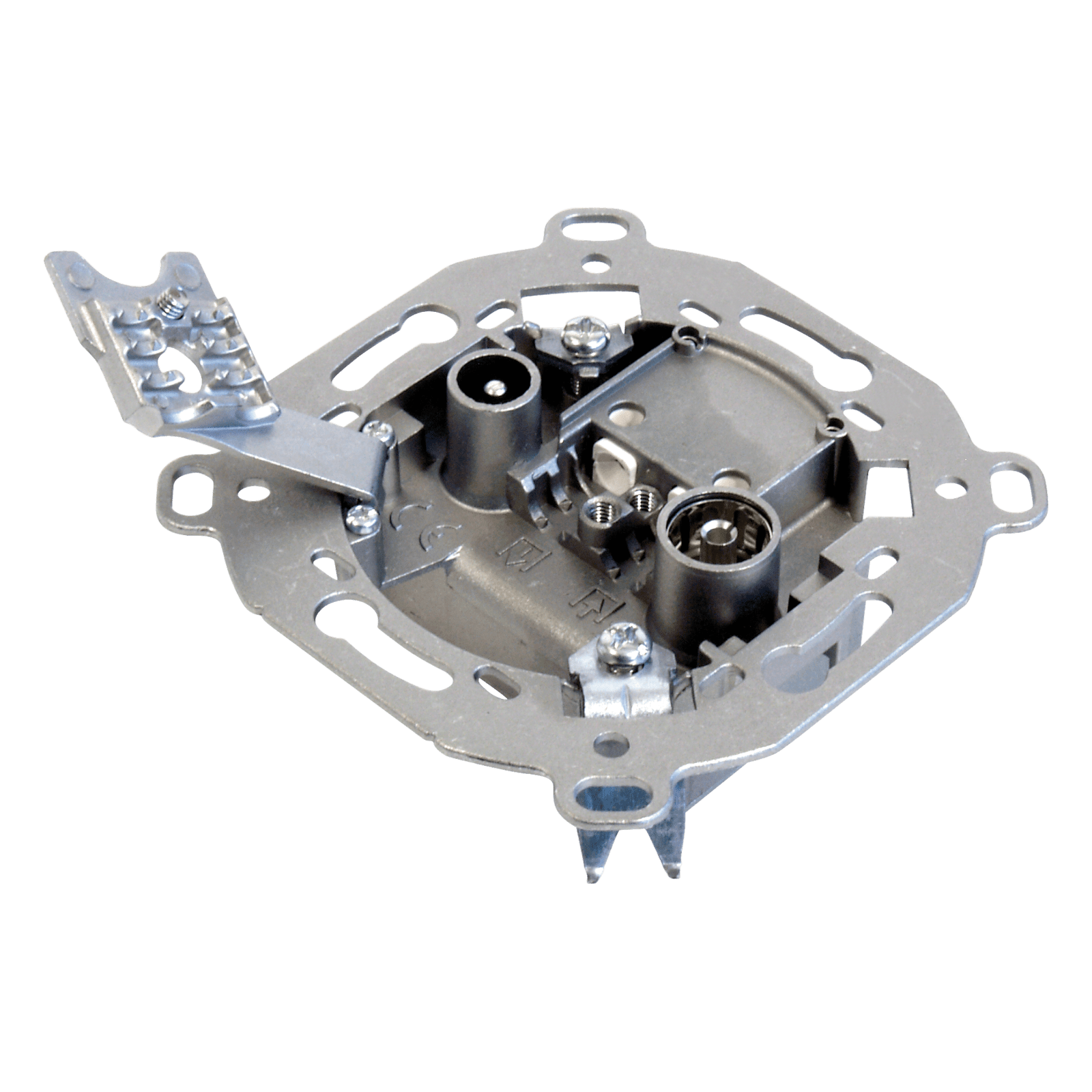 TELEVES - Presa terminale TV/FM-SAT +DC separata con 2 connettori per FM/TV-SAT.