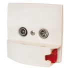 TELEVES - Coperchio bianco per Presa TV/R-SAT e RJ45 con 2 Connettori per TV/R-SAT + DATA.