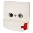 TELEVES - Coperchio bianco per Presa TV/R-SAT e RJ45 con 2 Connettori per TV/R-SAT + DATA. 527402