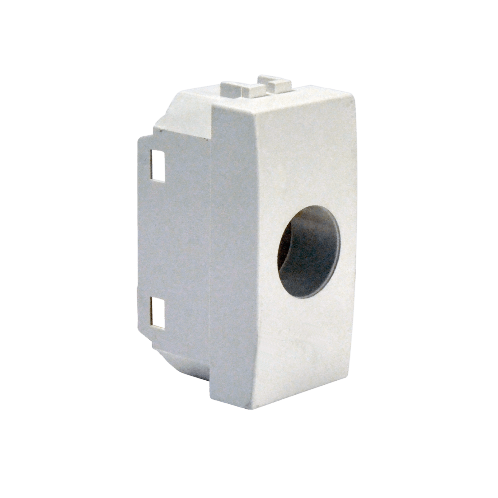 TELEVES - Cover per prese coassiali con 1 connettore, tipo Vimar Eikon, bianca. 529123