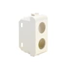 TELEVES - Cover 2 fori tipo GW Chorus bianca Plastiche per prese coassiali 2 connettori. 529152