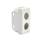 TELEVES - Cover 2 fori tipo Veimar Eikon bianca plastiche per prese coassiali connettori. 529162