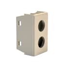 TELEVES - Cover 2 fori tipo ave bianca plastiche per prese coassiali connettori. 529167