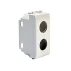 TELEVES - Cover 2 fori tipo Ave Domus 100 Plastiche per prese coassiali 2 connettori. 529171