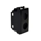 TELEVES - Cover fori tipo ave nera life 44 plastiche per prese coassiali 2 connettori. 529172