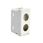 TELEVES - Cover 2 fori tipo Axolute bianca Plastiche per prese coassiali 2 connettori. 529182