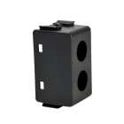 TELEVES - Cover 2 fori tipo ABB Elios nera plastiche per prese coassiali connettori. 529185