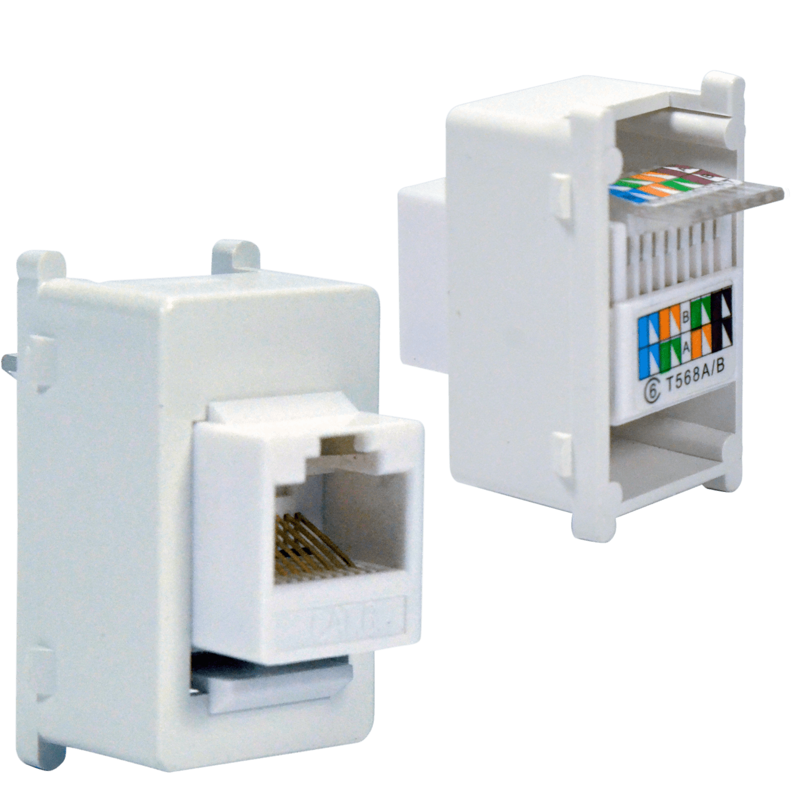 TELEVES - Connettore RJ45 Cat. 6 Bianco.