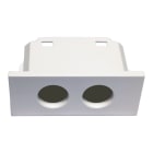 TELEVES - Cover per prese coassiali a 2 fori, connettori Vimar bianchi.