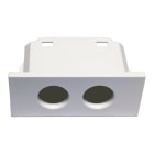 TELEVES - Cover per prese coassiali a 2 fori, connettori Vimar bianchi.