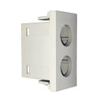 TELEVES - Cover foro tipo Matix-Go bianco, plastiche per prese coassiali e 2 connettori.