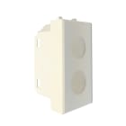 TELEVES - Plastiche per prese coassiali con 2 connettori e cover 2 fori tipo Ave bianca 44.