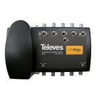 TELEVES - 2 ingressi 950-2200 MHz G30-45dB, Centrale larga banda MiniKom F, doppia linea C.Retorno/VHF/UHF/IF1-IF2. 5317