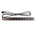 TELEVES - Ciabatta per Rack 19'' 1U con 8 Prese IEC C13.