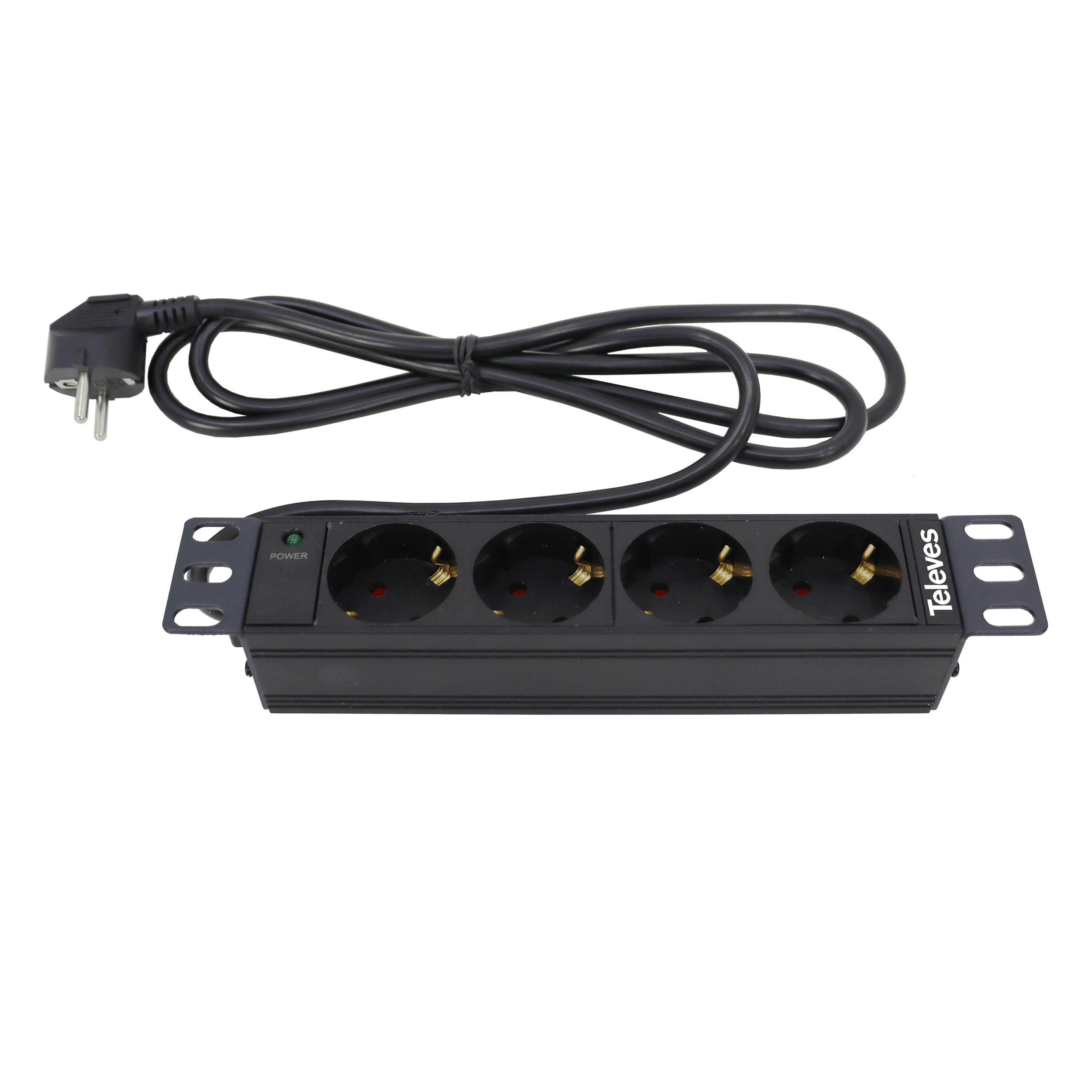TELEVES - MULTIPRESA 4XSCHUKO 16A RACK 10''