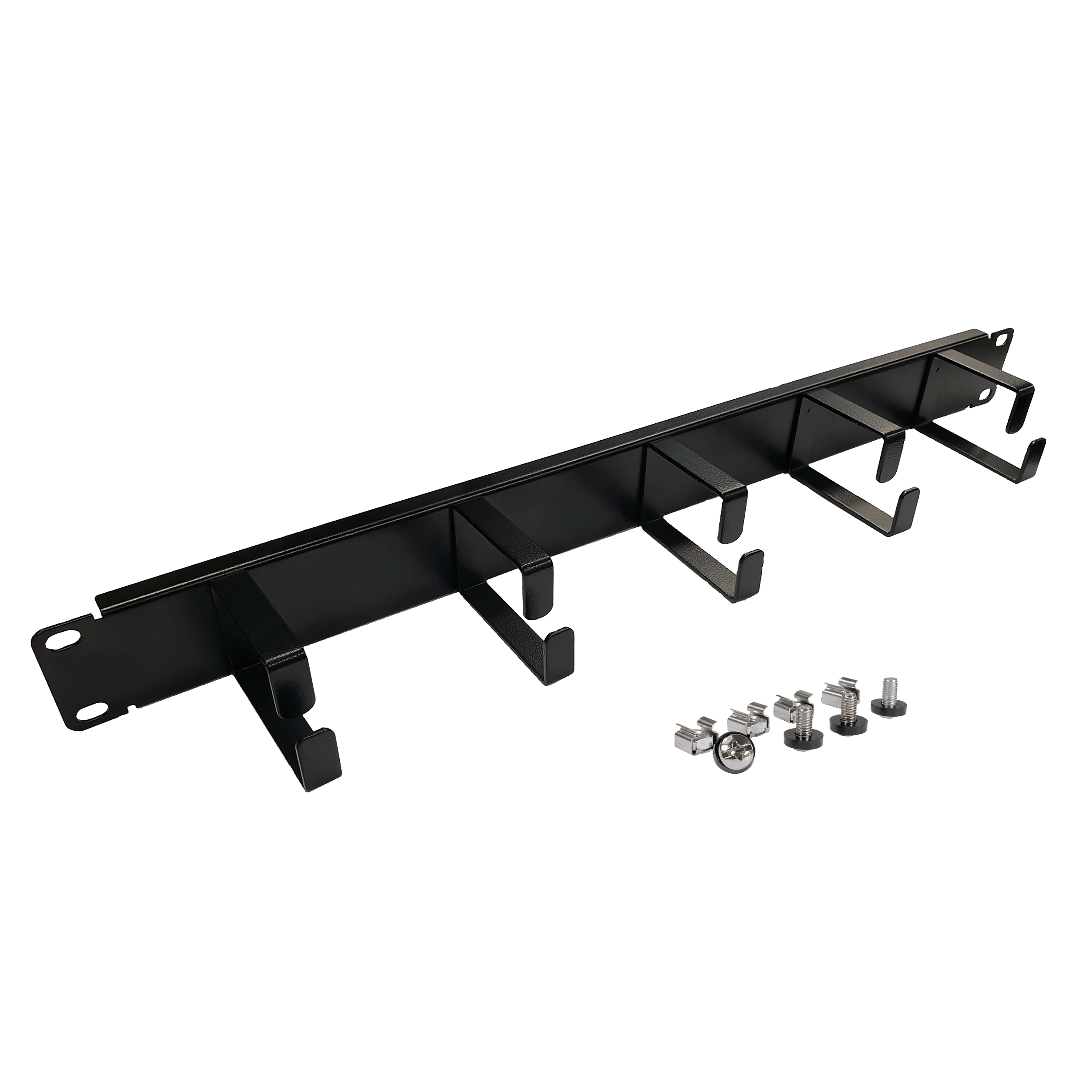 TELEVES - Pannello passacavi per rack 19 pollici 1U con 5 anelli.