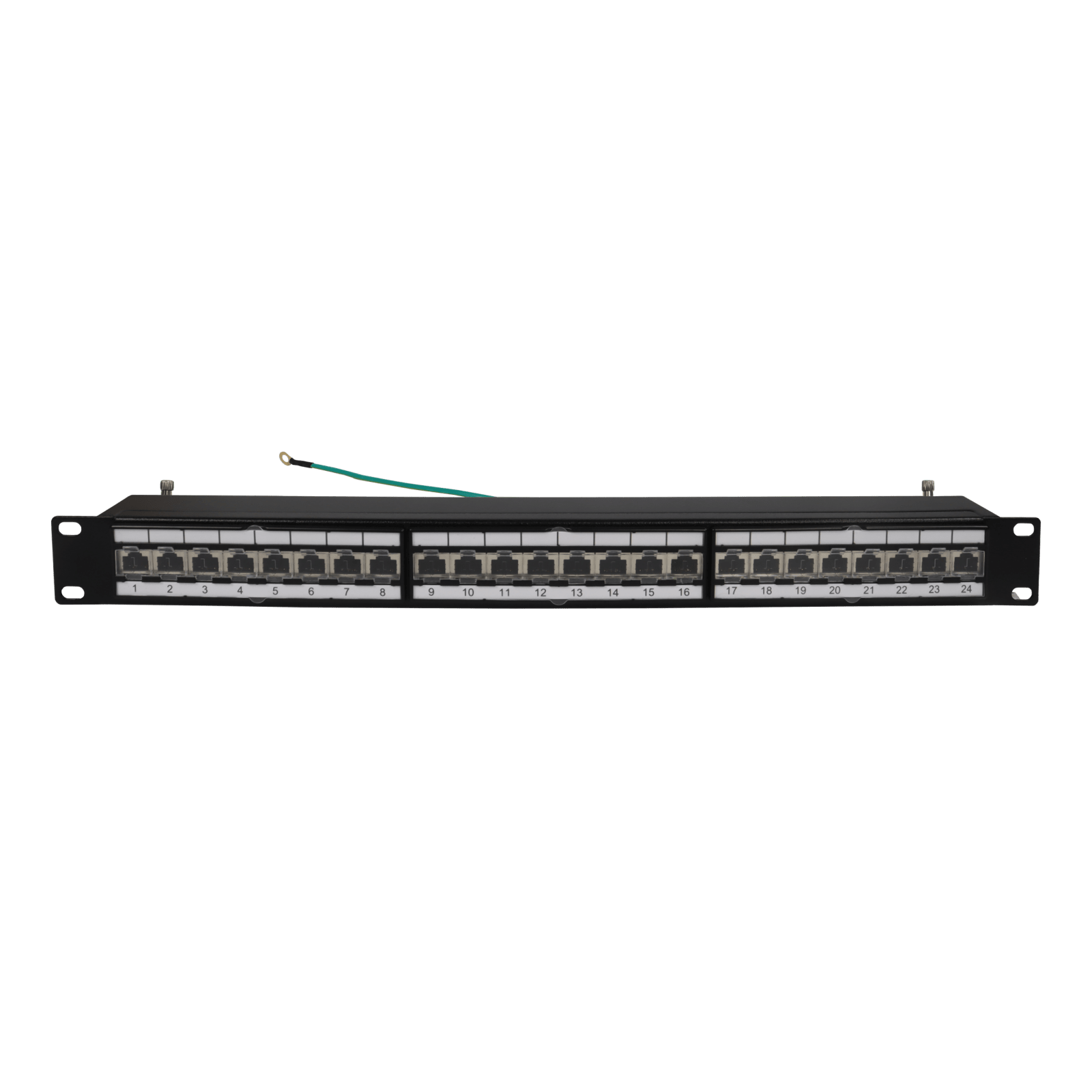 TELEVES - Pannello patch per rack 19 pollici 1U con 24 connettori RJ45 FTP Cat 6A femmina.