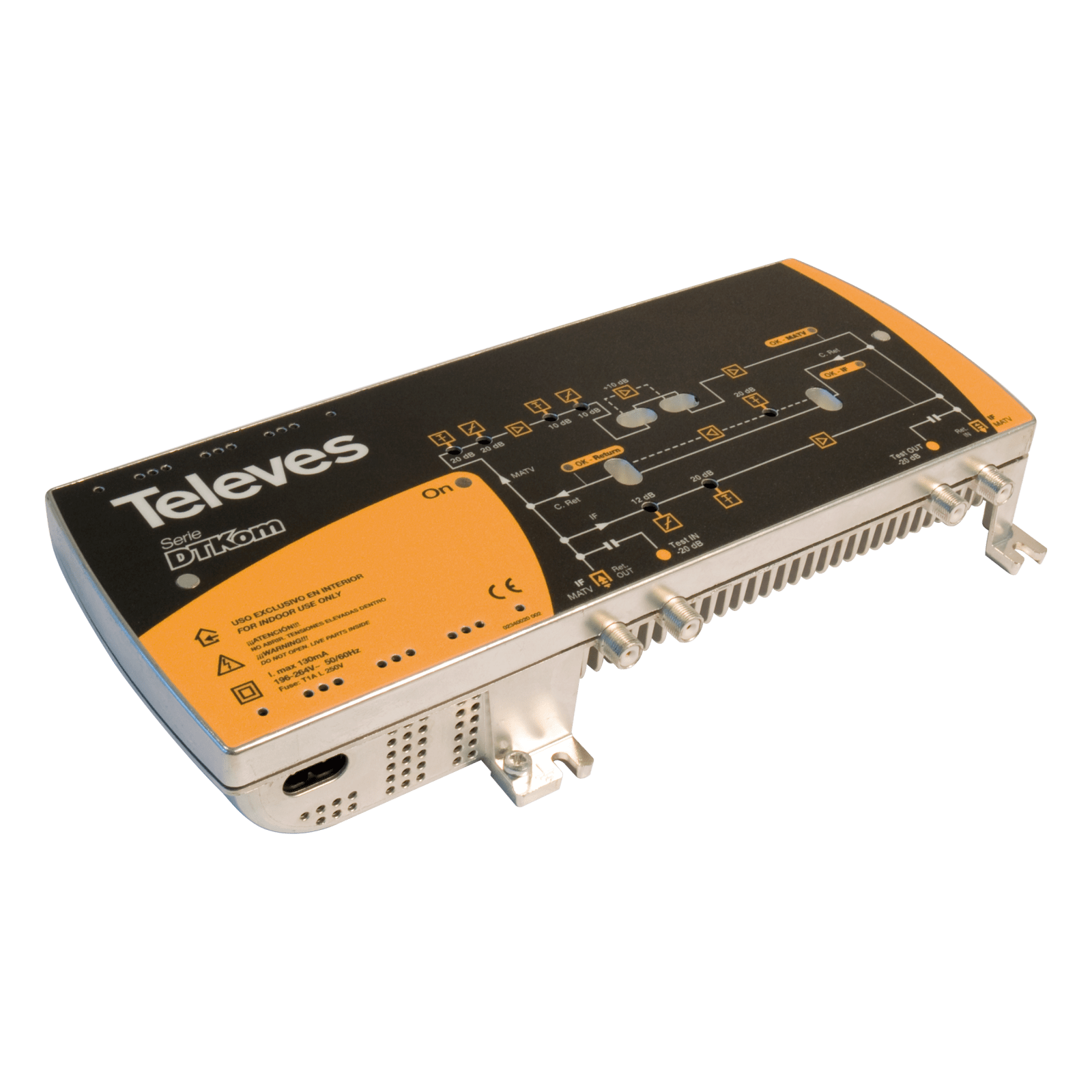 TELEVES - Centralino di linea larga banda DTKom 1 ingresso: VHF/UHF/FI + C.Ritorno 5-65 PP87-862+IF.