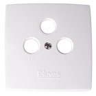 TELEVES - Coperchio TV/SAT/RADIO per presa bianco 3 connettori: TV-R-SAT. 544302