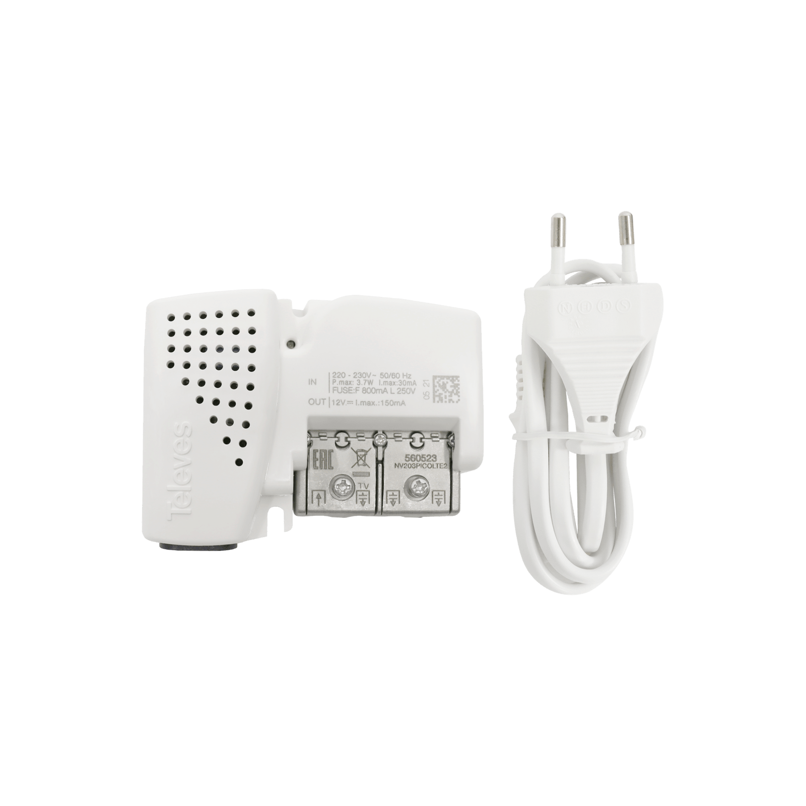 TELEVES - Amplificatore da interno PicoKom 3 uscite VHF/UHF LTE700 Ready 47..694MHz G10/16 Autoreg.