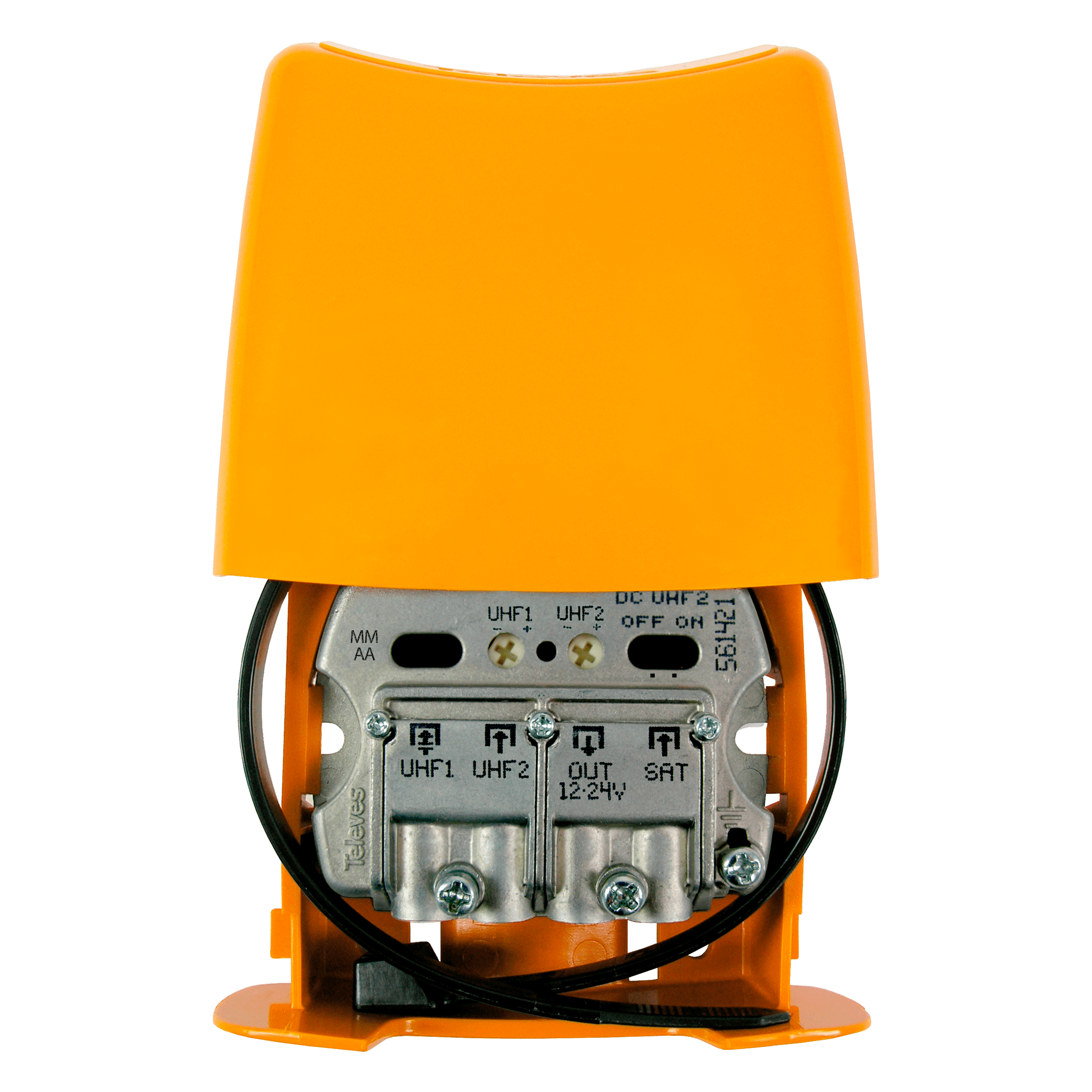 TELEVES - Amplificatore da palo NanoKom 12-24V 3 ingressi: UHF-IFmix-SATMIX-LTE700-Digitale.