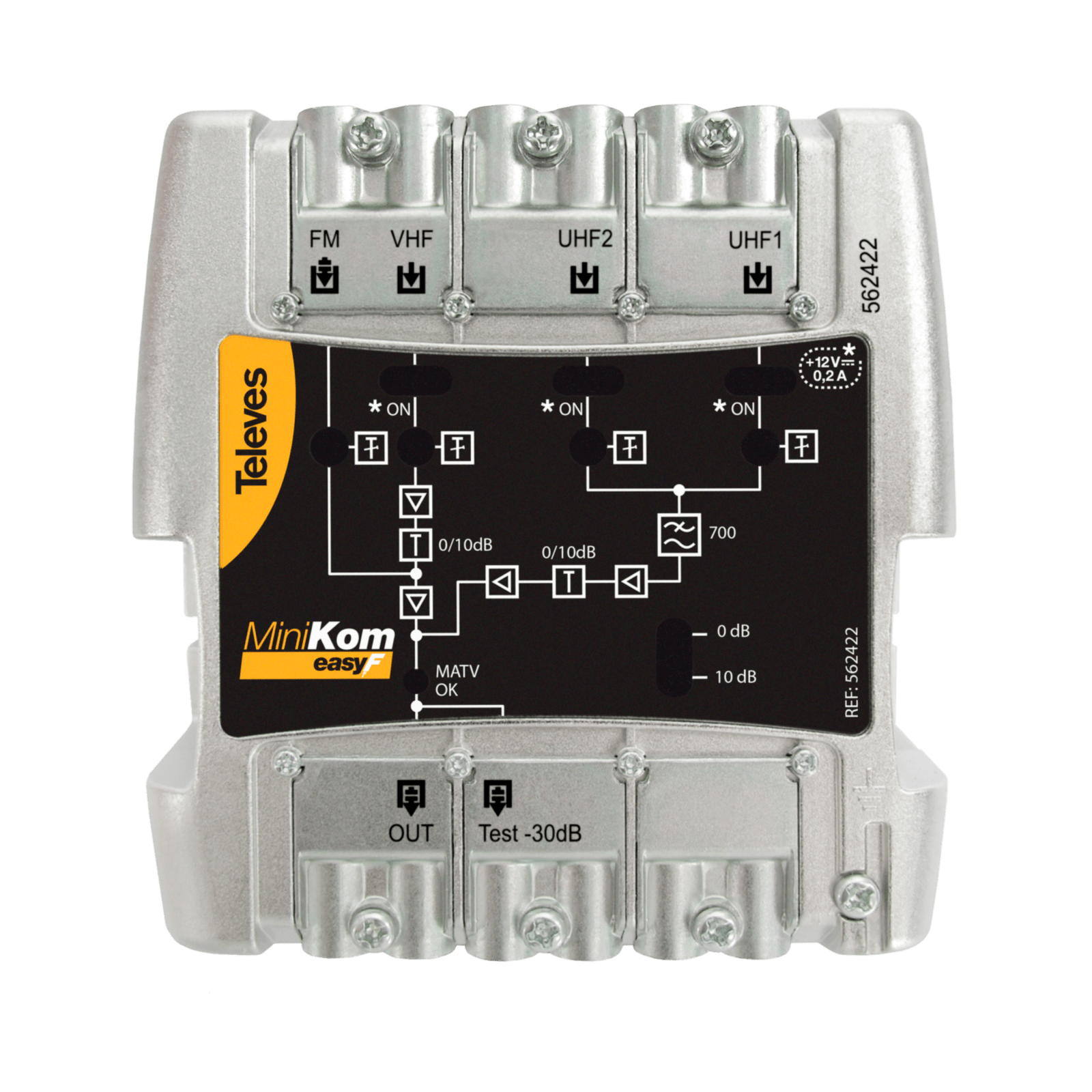 TELEVES - Amp.Mnk Matv 4i/1u Easyf Fm-V-Uhf