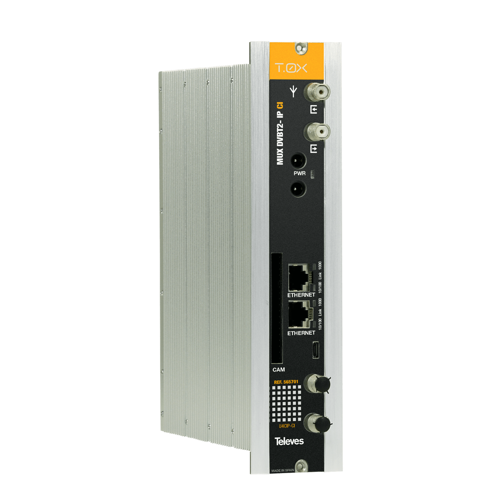 TELEVES - T0X DVBT/T2-IP CI MUX Streamer con remultiplexing DVBT/T2-IP, con CI. 565701