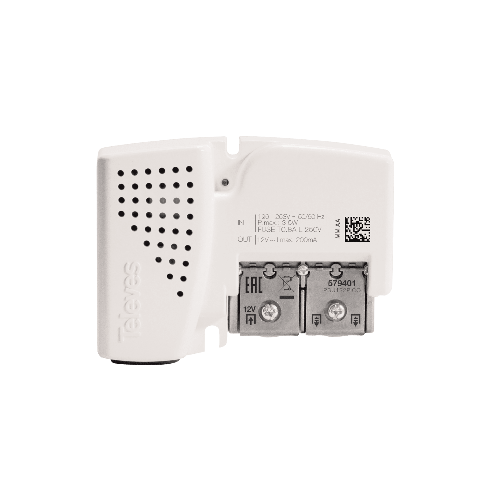 TELEVES - Alimentatori PicoKom 2U EasyF 5-2500 12V - 200mA, 2 uscite.