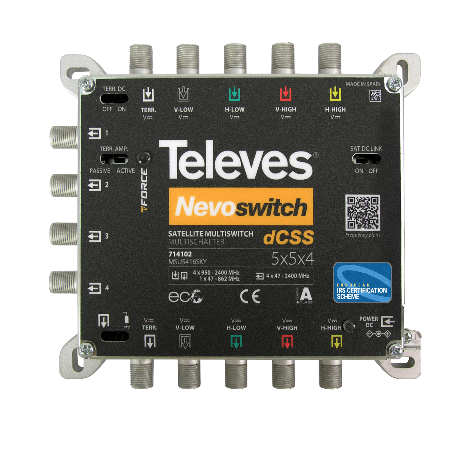 TELEVES - Msw Dcss 5x5x4 Con 4xuscite NevoSwitch 5 ingressi - 4 uscite.