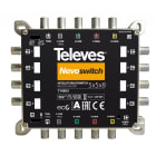 TELEVES - NevoSwitch 5x8 ingressi/uscite con passaggio terrestre cascata/terminale.