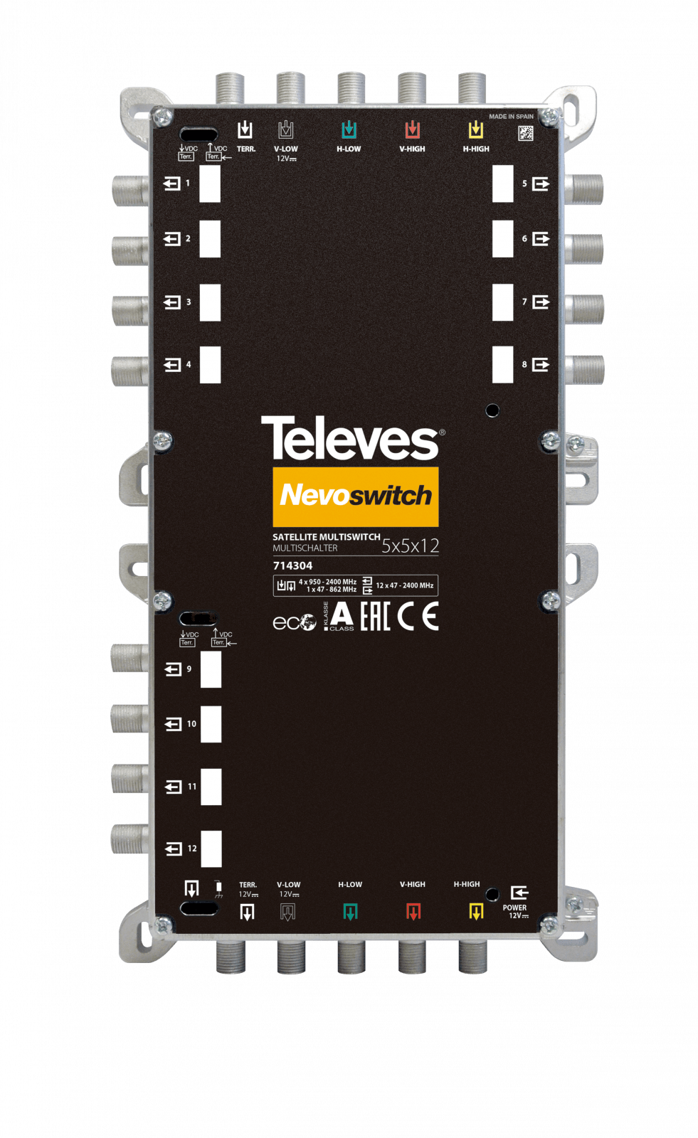 TELEVES - Nevo Switch 5 ingressi - 12 uscite con passaggio terrestre.