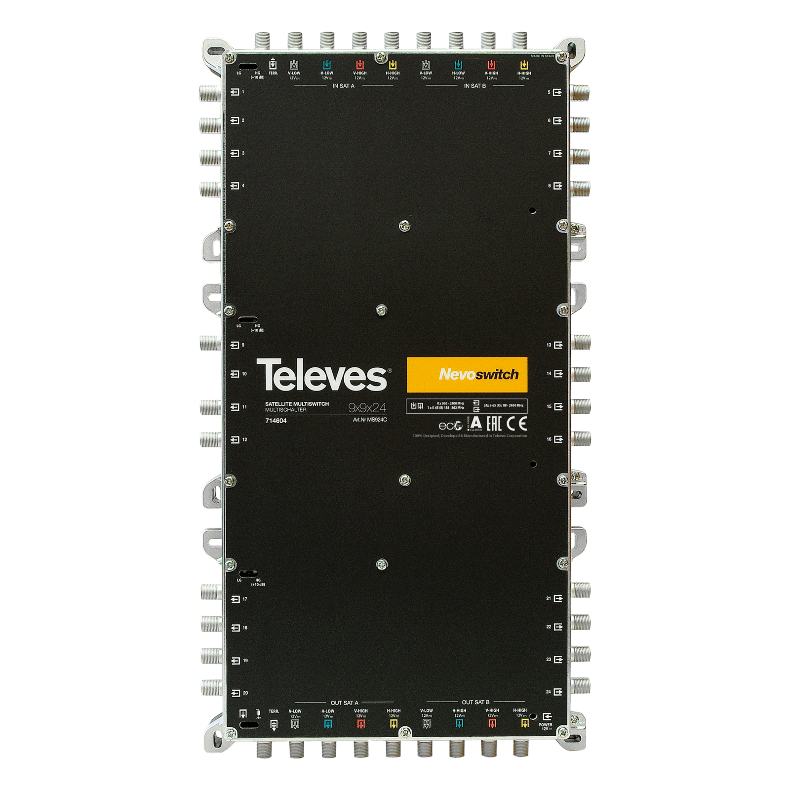 TELEVES - NevoSwitch 9x9x24 ingressi/uscite Termico/Cascata. 714604