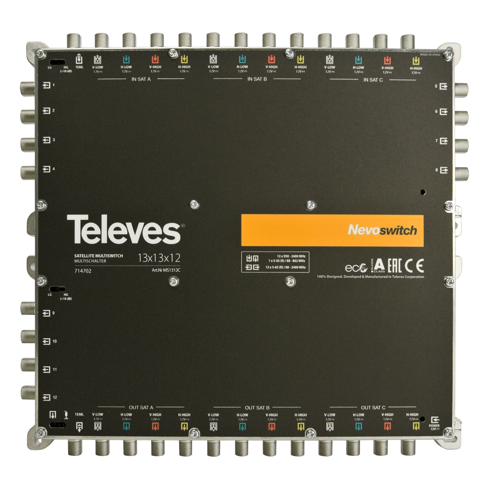 TELEVES - NevoSwitch 13 ingressi - 12 uscite per termocascate.