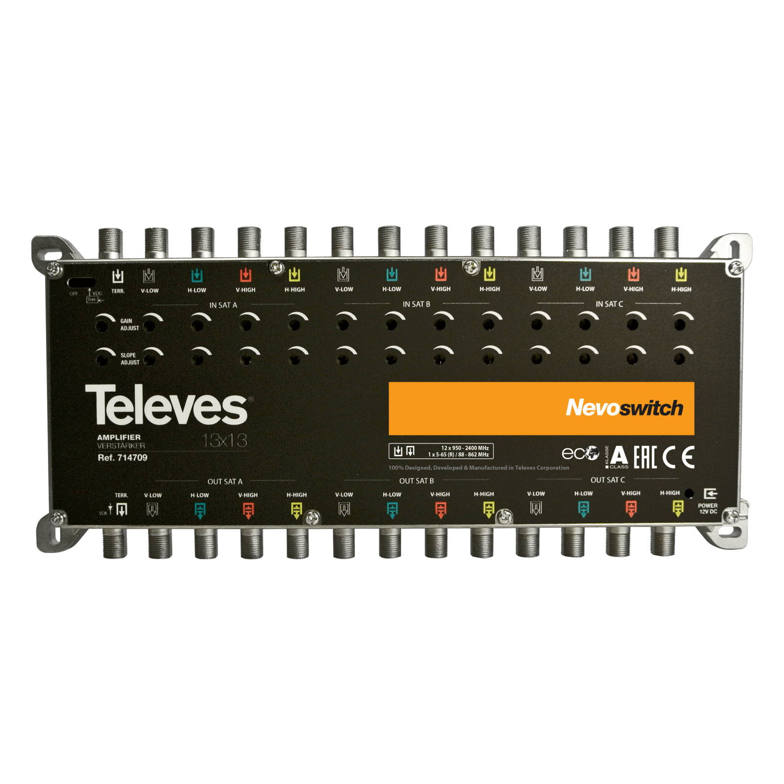 TELEVES - Amplificatore NevoSwitch MSW 13x13 13 ingressi 27/31dB VS105 G-