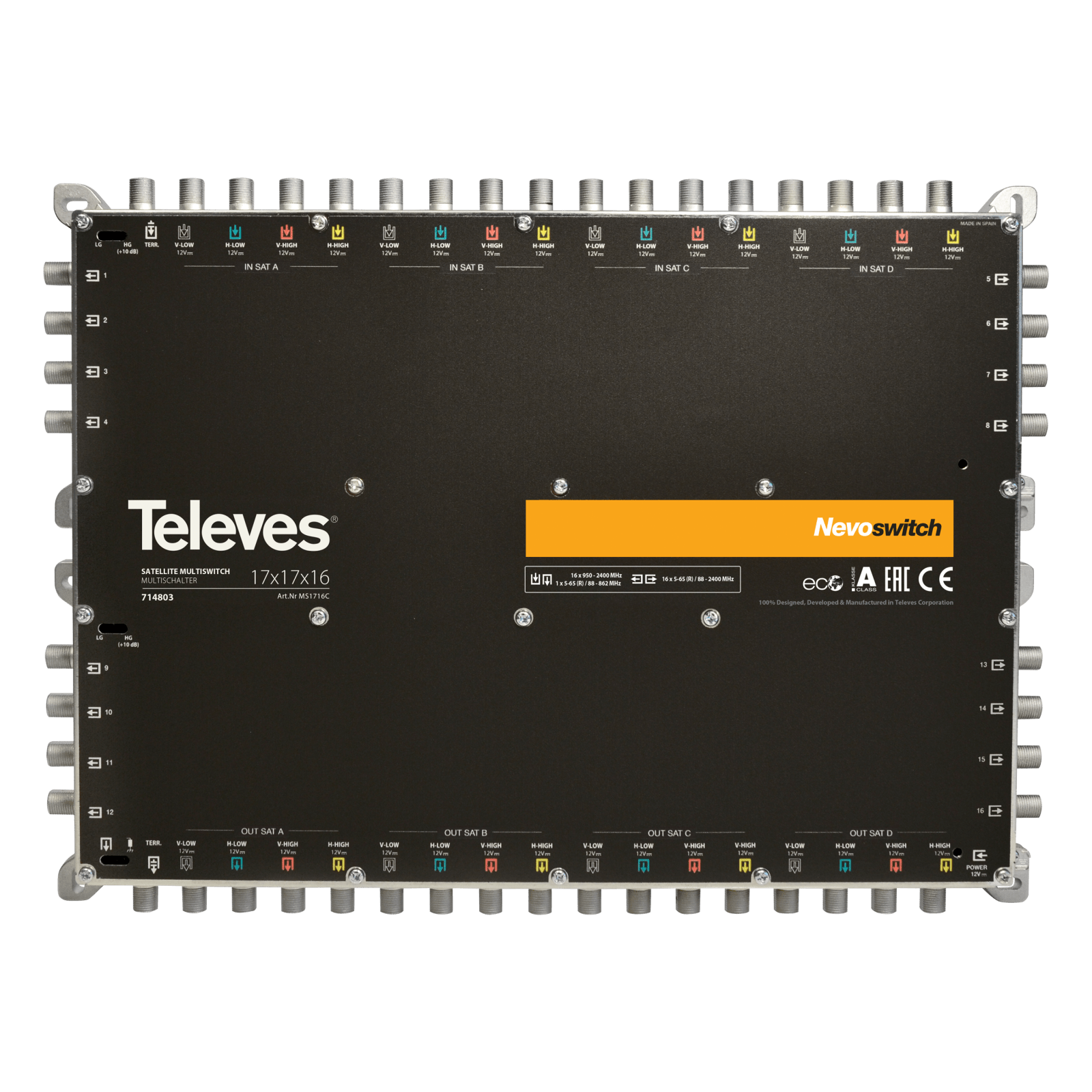TELEVES - NevoSwitch 17x17x16 ingressi/uscite - Termico/Cascata.