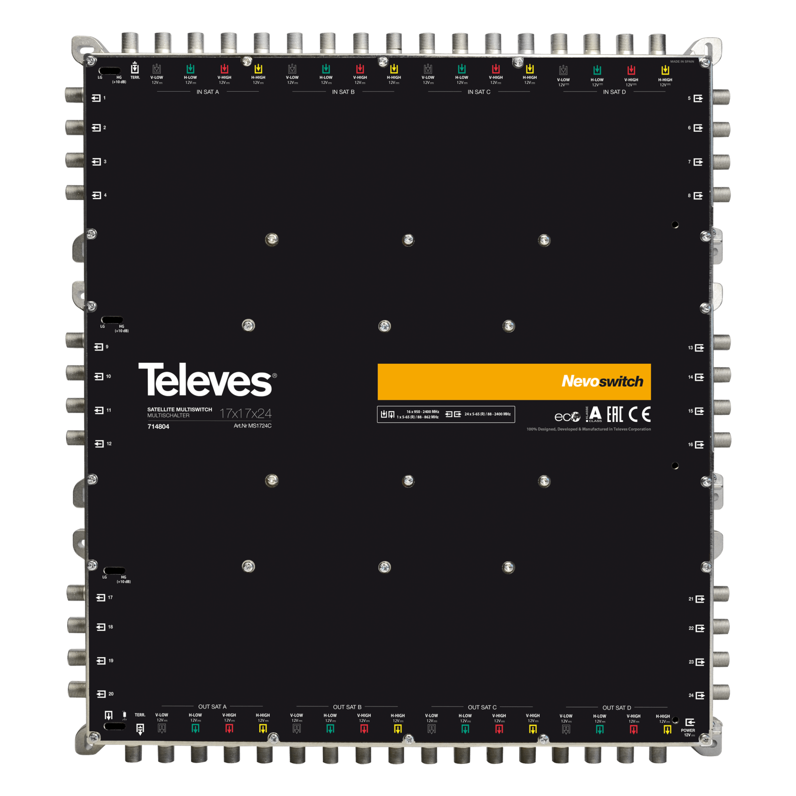 TELEVES - NevoSwitch 17x17x24 ingressi/uscite F TERM/CASC.