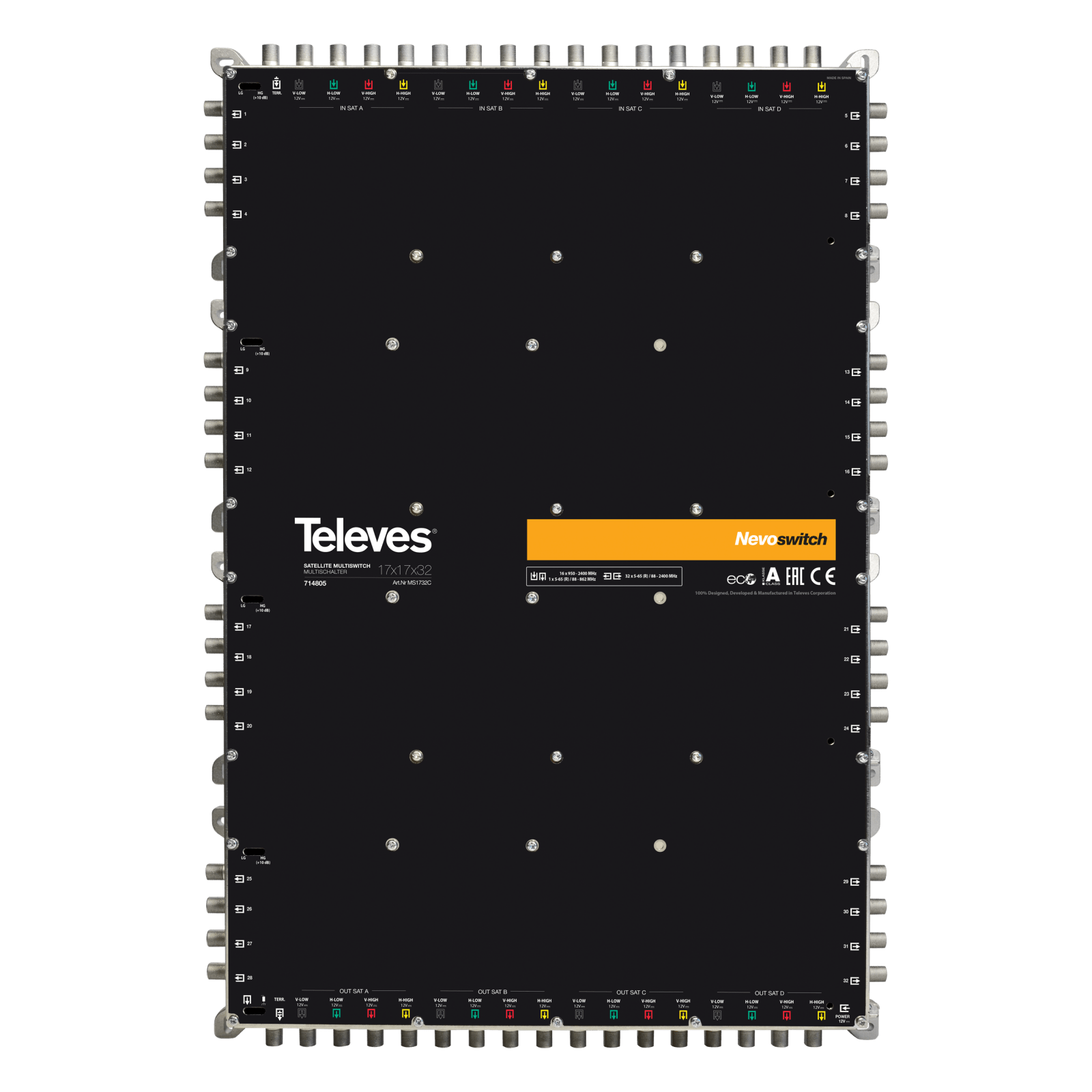 TELEVES - NevoSwitch 17x17x32 ingressi/uscite F TERM/CASC.