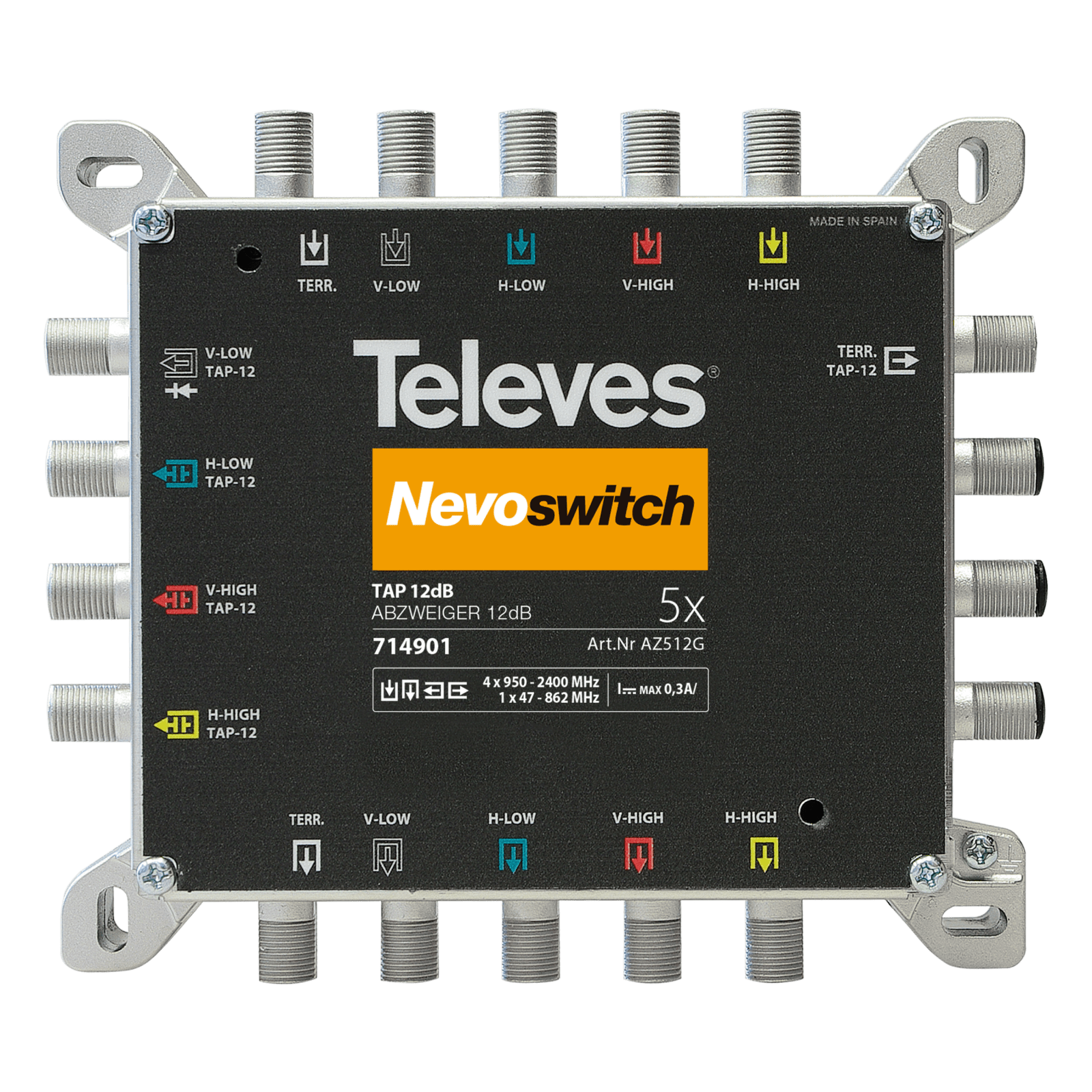 TELEVES - Derivatore Nevo MSW 5x5x5 5 ingressi 12dB.