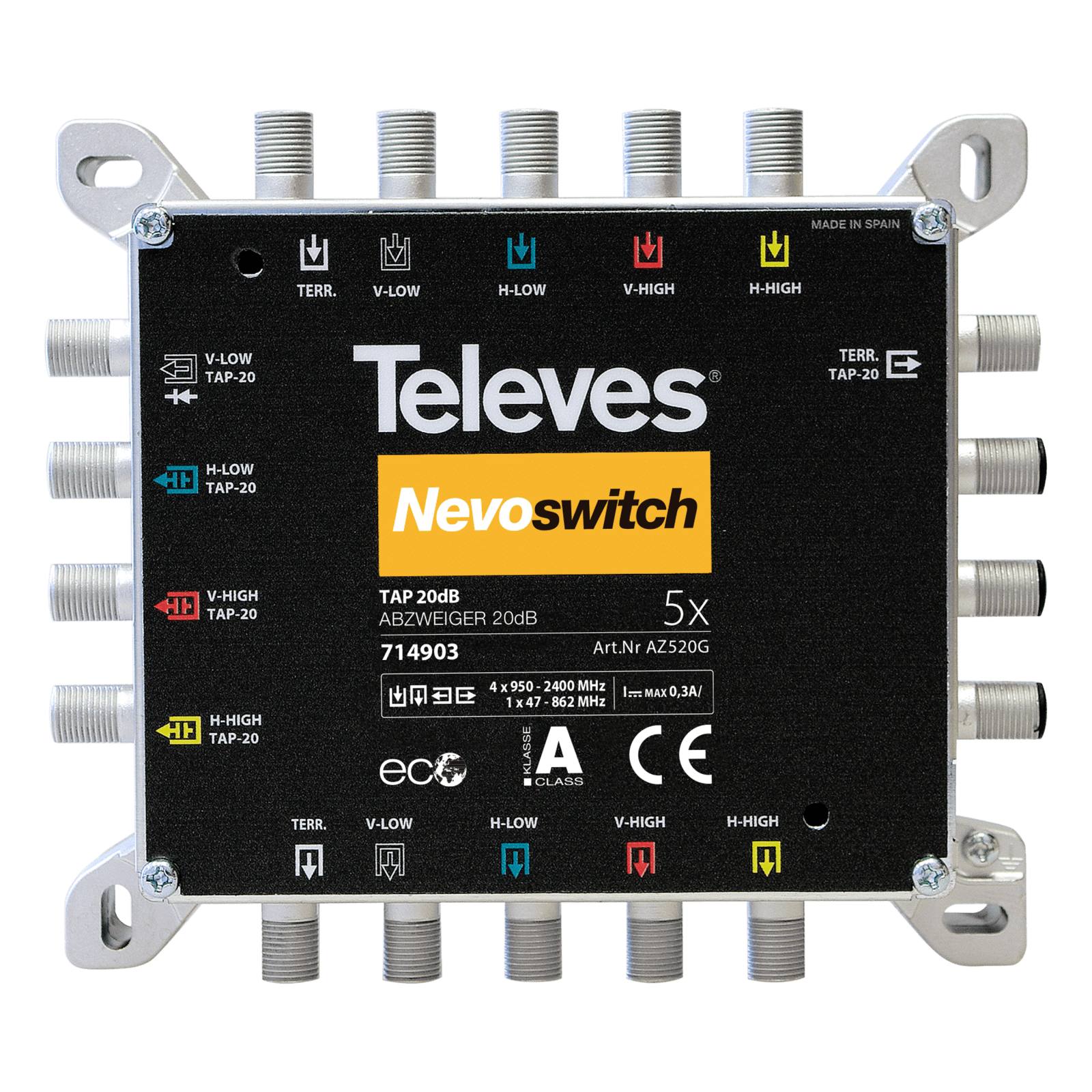 TELEVES - Derivatore NevoSwitch 5 ingressi 20dB.