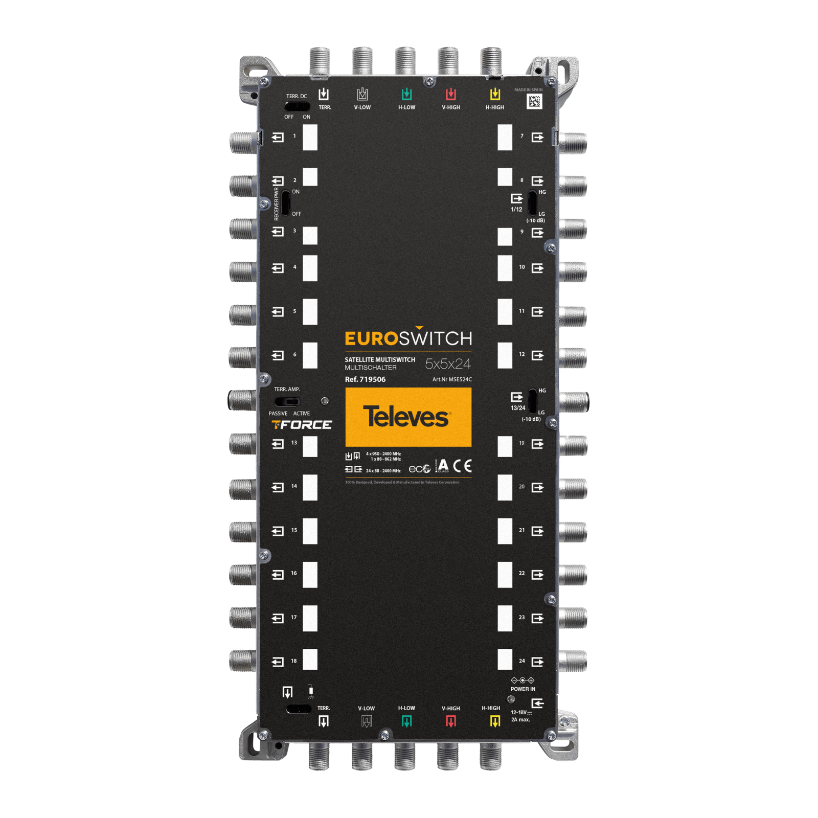 TELEVES - Euroswitch 5 ingressi - 24 uscite F terminale/cascata.
