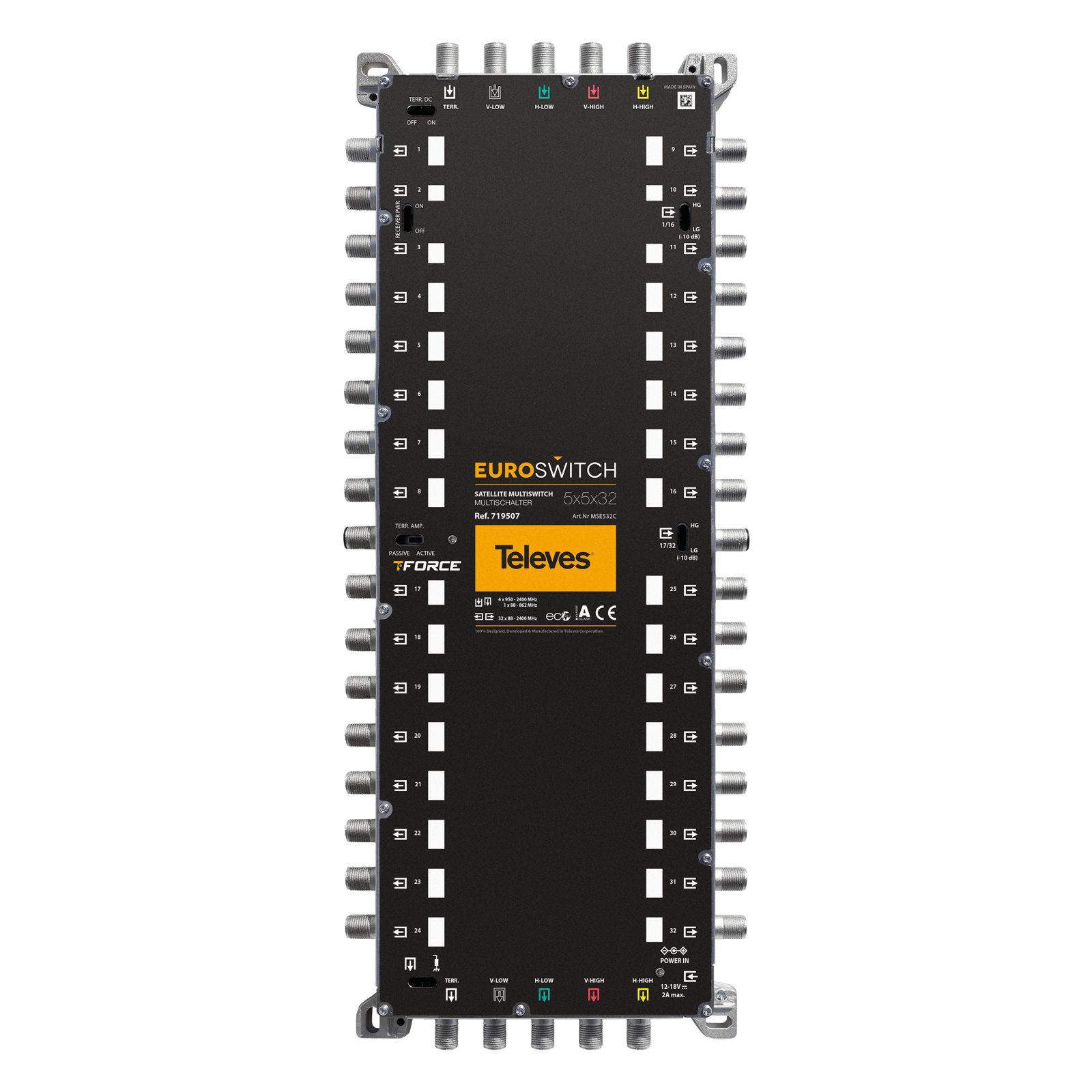 TELEVES - Euroswitch 5 ingressi - 32 uscite F terminale/cascata.