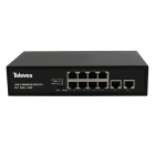 TELEVES - Switch Ethernet Layer 2 non gestibile 8xGbE (PoE+ 120W) + 2xGbE Long Range.