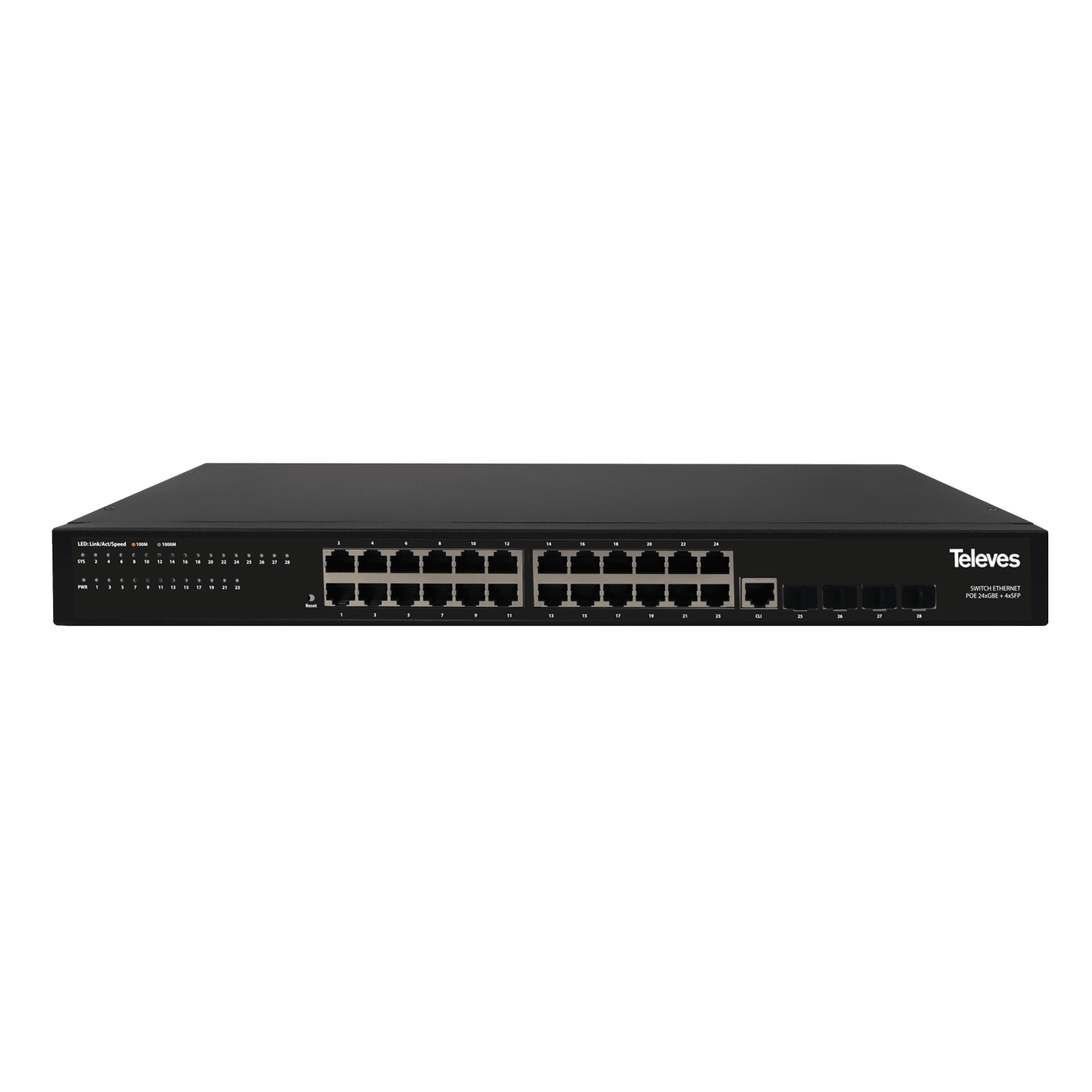 TELEVES - Switch Ethernet Layer 2+ 24xGbE + 4xSFP (1Gbps)