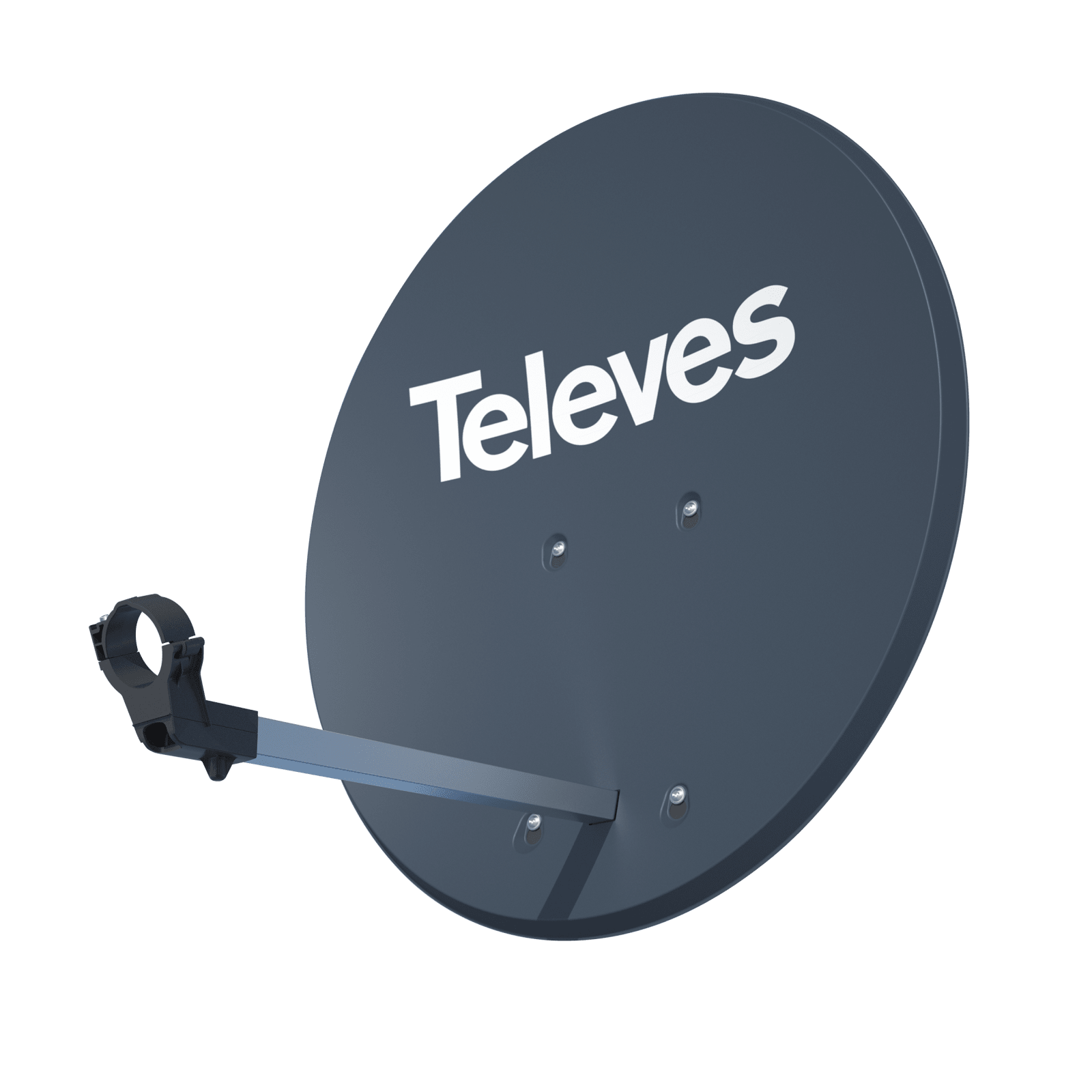 TELEVES - Parabola di alluminio ISD 630 63x57cm con guadagno di 36,2dBi e griglia inclusa, dimensioni 1U.