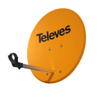 TELEVES - Parabola in alluminio ISD 630 63x57cm con guadagno di 36,2dBi e larghezza di 10U.