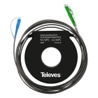 TELEVES - Fibra blindata di lancio monomodale SC/UPC-LC da 150 metri per OTDR. BRET di lancio blindato SM 150MT SC/UPC-LC.