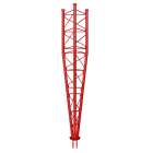 TELEVES - Sezione inferiore basculante, Galvanizzato a caldo + Pittura Traliccio 550, GC+ROSS 3M.