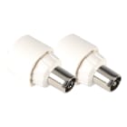 TELEVES - Coppia connettori maschio e femmina IEC per cavi con diametro da 5 a 6.9 mm.