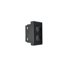 TELEVES - Cover 2 fori tipo Legrand vela nera plastiche per prese coassiali 2 connettori.
