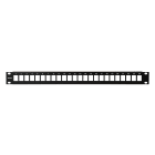 TELEVES - Pannello per rack 19 pollici 1U con capacità fino a 24 connettori RJ45.